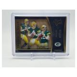 2016 Panini Franchise Gold “Black and Gold” Brett Favre, Aaron Rodgers, Don Majkowski Serial Numbered 7/199