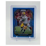 2020 Panini Prizm - Aaron Rodgers #206 Blue Wave Prizm 25/199