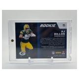 2020 Panini Zenith - Rookie Patch Autographs AJ Dillon Blue Parallel #’d 85/93 Autographed Jersey Card Green Bay Packers