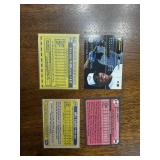 Baseball Star Rookie Card Lot, Four Cards, Bernie Williams, Carlos Delgado, Will Clark, Jim Abbott Rookies