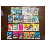 Vintage NFL Football Card Lot, 24 Cards, Lower Grade 1960’s, 1970’s