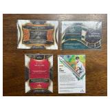 Baseball Card Rookie, Autograph and Jersey Card Lot, Four Great Cards, Some Serial #’d