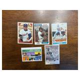 Rod Carew Card Lot, Five Cards, Vintage Cards Minnesota Twins MLB Hall of Fame
