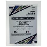 2022 Topps Bowman’s Best Bryan Acuna Autograph Refractor Rookie Card Minnesota Twins