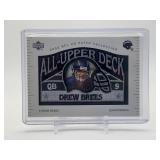 2003 Upper Deck UD Patch Collection Drew Brees All-Upper Deck Patch Card