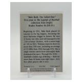 1992 Delphi The Legends of Baseball - Babe Ruth Card