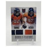 2013 Panini Momentum - Double Feature Materials Demaryius Thomas and Eric Decker Prime Game Used Jersey Card Serial #’d 13/149