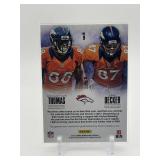 2013 Panini Momentum - Double Feature Materials Demaryius Thomas and Eric Decker Prime Game Used Jersey Card Serial #’d 13/149
