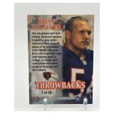 2000 Fleer Tradition Throwbacks Brian Urlacher Rookie Card Insert