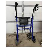 Medline Walker Rollator - Provides Sturdy Support, Lightweight Folding Frame, Built-In Seat - Great Condition!