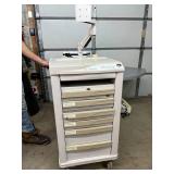 WOW $$$$ Lionville 800 Point Of Care Pharmacy Locking Medication Crash Cart With Monitor Mount & Electronic Locking System & Battery Charger - Keypad Works -Needs Code -Contact Lionville To Re