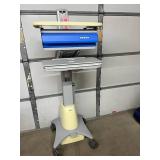 Ergotron Height Adjustable Standing Workstation Trolley With Drawer & Slide Out Tray - Good Condition!