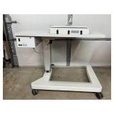 Zeiss Humphrey Instruments Power Height Adjustable Mobile Table Workstation - Heavy Duty Steel Low Profile Base - Great Condition! Includes Thermal Printer