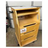 Computer Standing Desk with 3-Drawer Supply Storage - Keyboard Tray, Good Space for Monitor, Ergonomic - Great Condition!