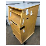 Computer Standing Desk with 3-Drawer Supply Storage - Keyboard Tray, Good Space for Monitor, Ergonomic - Great Condition!