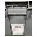 MSRP $400 Lot 5 of Monoflo Buckhorn Style Heavy-Duty Stackable Plastic Storage Totes / Distribution Bins / Nestable Totes– Industrial Grade, Reusable, Attached Lids – Great Clean Condition! Approx