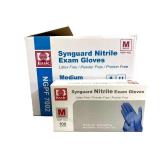 MSRP $120 = 1 Case (1000 gloves) NEW Basic NGPF 7002 Synguard Latex-Free Powder-Free Protein-Free Nitrile Exam Gloves - Size Medium
