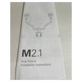 MSRP $900 NEW High Quality Humanscale M2.1 Dual Mount Lightweight Adjustable Monitor Arms - M2.1 is lighter, thinner & has a greater dynamic range than any current monitor arm on the market - 15 Y