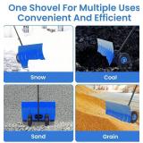 Garvee Wheeled Snow Shovel (Black)