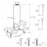 YuanDe 2-Step Stool with Handle for Elderly