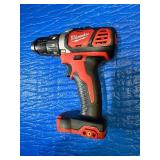 Milwaukee M18 Li-Ion Cordless Compact Electric Drill Driver, Tool Only, 1/2in.  500 In./Lbs. Torque, 1800 RPM, Model# 2606-20- Retail $90