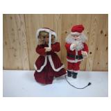 Santa and candle holder decor