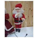 Santa and candle holder decor
