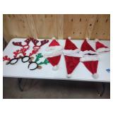 Santa hats, antler headbands