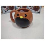 Norman Rockwell mugs, Robin shaped Heat Changing mugs