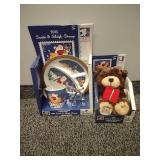 USPS 2012 Santa and Sleigh, Teddy Bear. No Stamps Plushie, plate, cup, cookiee cutter