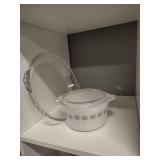 Pyrex Pie Dish, Town and country casserole dish with lid