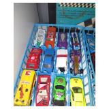 Vintage Hotwheels Cars and Carying case