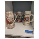 Vintage Beer Steins, Old Style, Coors, Stroh