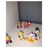 Vintage figures, Chip and Dale, Goofy,  Donald Duck, Scroodge McDuck, General Mills Berry Bear, Gummi Bear Cubbi and Tummi
