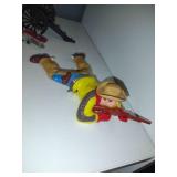 Leatherneck Rifle Military award, Vintage plastic crawling cowboy