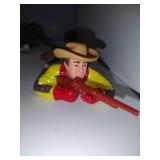 Leatherneck Rifle Military award, Vintage plastic crawling cowboy