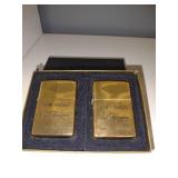 Zippo, Zippo flashlits golden tone 1999 Dow 10,000