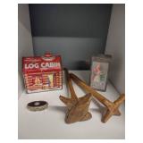 Vintage contaiers, Log Cabin syrup