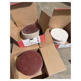 Lot of assorted Sungold Abrasives various grits hook and loop discs customer return see pictures