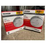 Lot of 2 Universal Security Instruments Hardwired and 1-Year Battery Backup Smoke Detector with Photoelectric Sensor