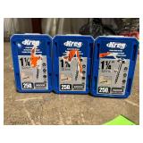 Lot of 3 Kreg #8 × 1-1/4 in. Internal Square Drive Round Head Zinc Coarse Pocket-Hole Screw (250-Pack)