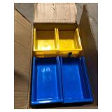 Triton Products 4-1/8 in. W Storage Bin in Yellow and Blue (26-Piece) Customer Returns See Pictures