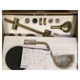 4-Spray Multifunction Deluxe Wall Shower System with Adjustable Slide Bar and Soap Dish in Gold Customer Returns See Pictures