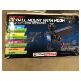 TowSmart Up to 14,000 lb. 1-7/8 in., 2 in, and 2-5/16 in. Ball Diameters Adjustable Trailer Tri-Ball Mount with Hook   Customer Returns See Pictures