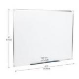 Mind Reader 9 to 5 Collection Dry Erase Magnetic Board 36"x 48" Wall Mount White