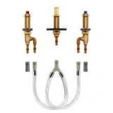 MOEN 2-Handle 3-Hole Roman Tub Adjustable Rough-In Valve - 1/2 in. CPVC PEX Connection Customer return see pictures