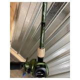Pflueger Monarch Green Rod - Blue Rod Fishing Poles
