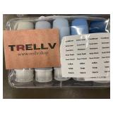 TRELLV 10x Travel Toiletry Bottles Kit - Leak-Proof TSA Carry-On