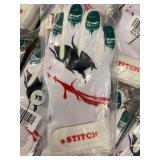 9x Stitch Youth Small White Gloves