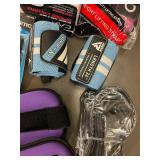 Collection of weight lifting accessories